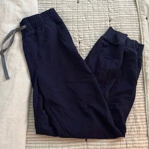 Navy figs high waist joggers